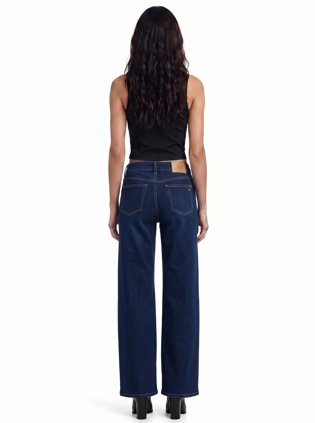 Kendall R Stitch Wide Leg Jean