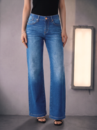 Kendall R Stitch Wide Leg Jean