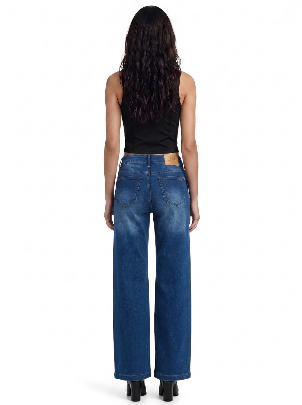 Kendall R Stitch Wide Leg Jean