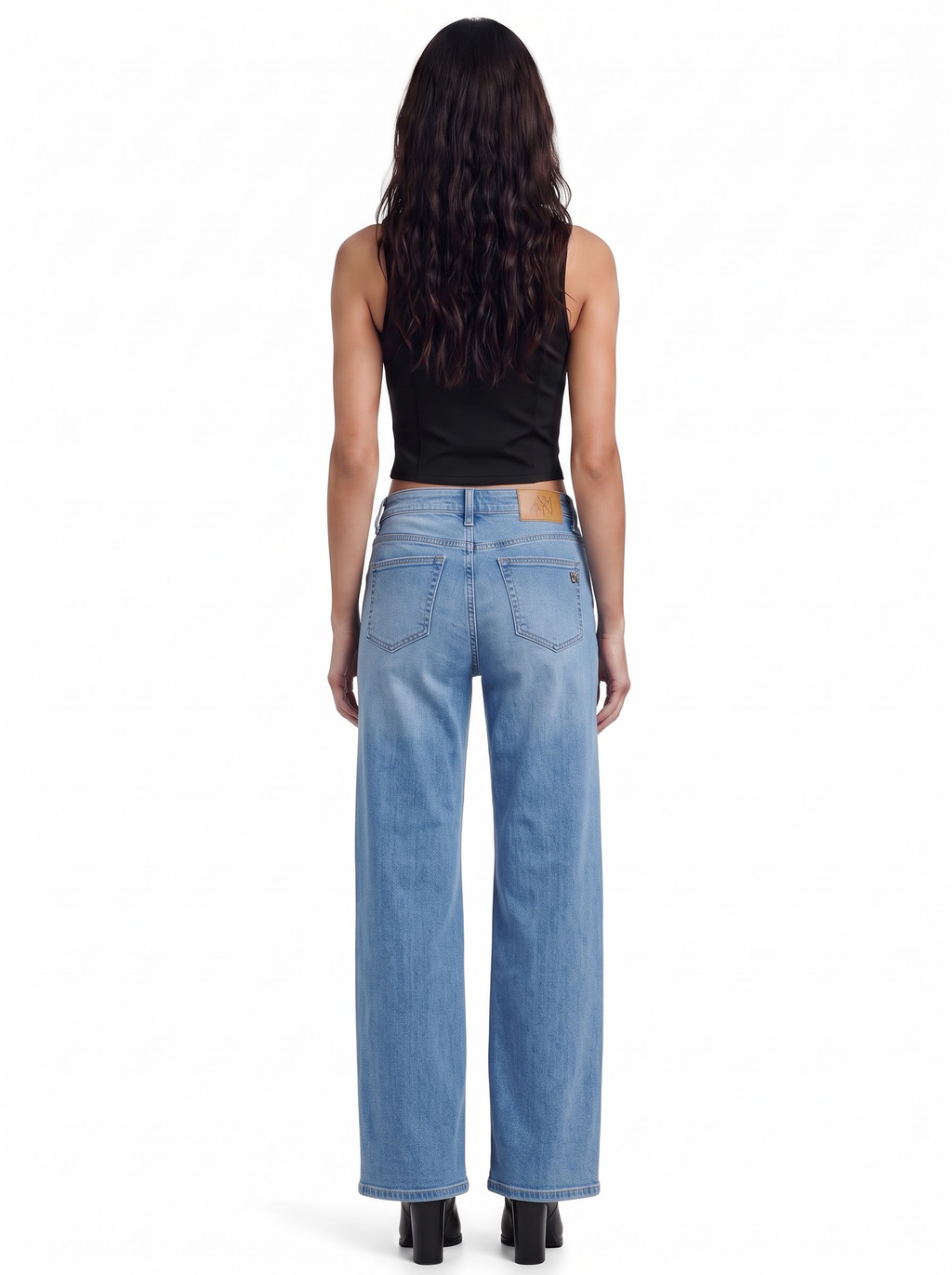 Kendall R Stitch Wide Leg Jean