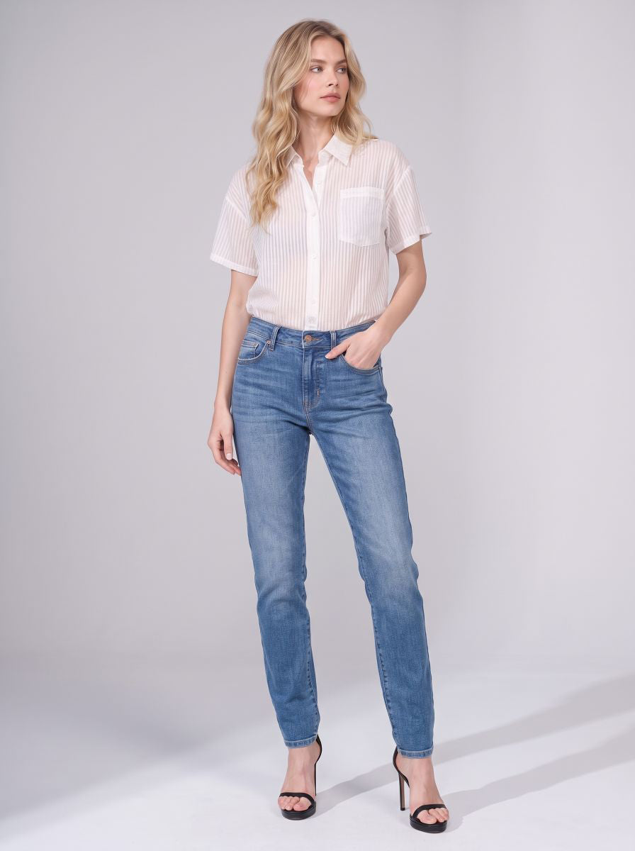 Washed Drawcord Knit Top