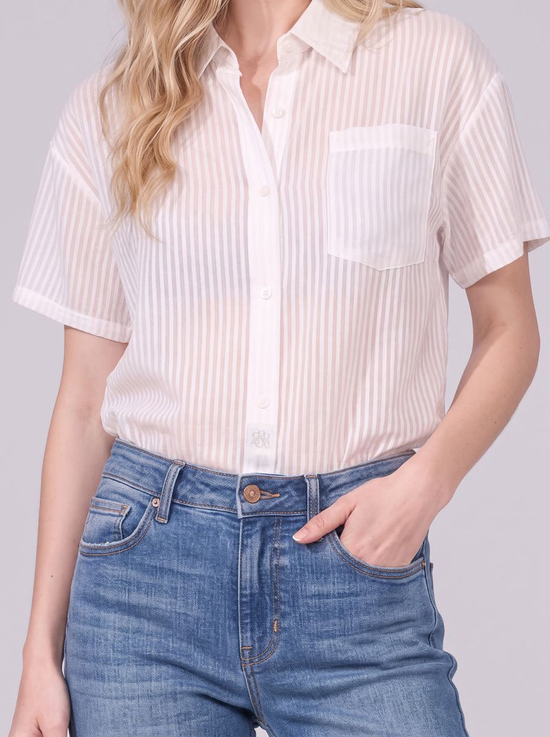 Washed Drawcord Knit Top