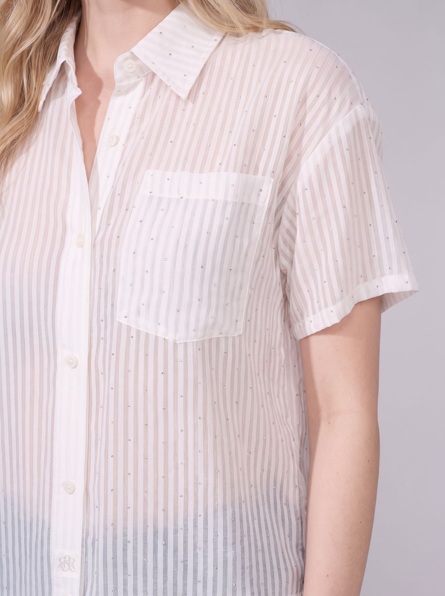 Washed Drawcord Knit Top