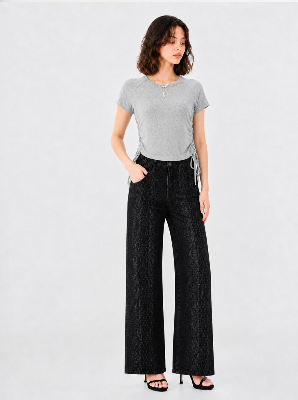 Ruched Side Drawstring T-Shirt