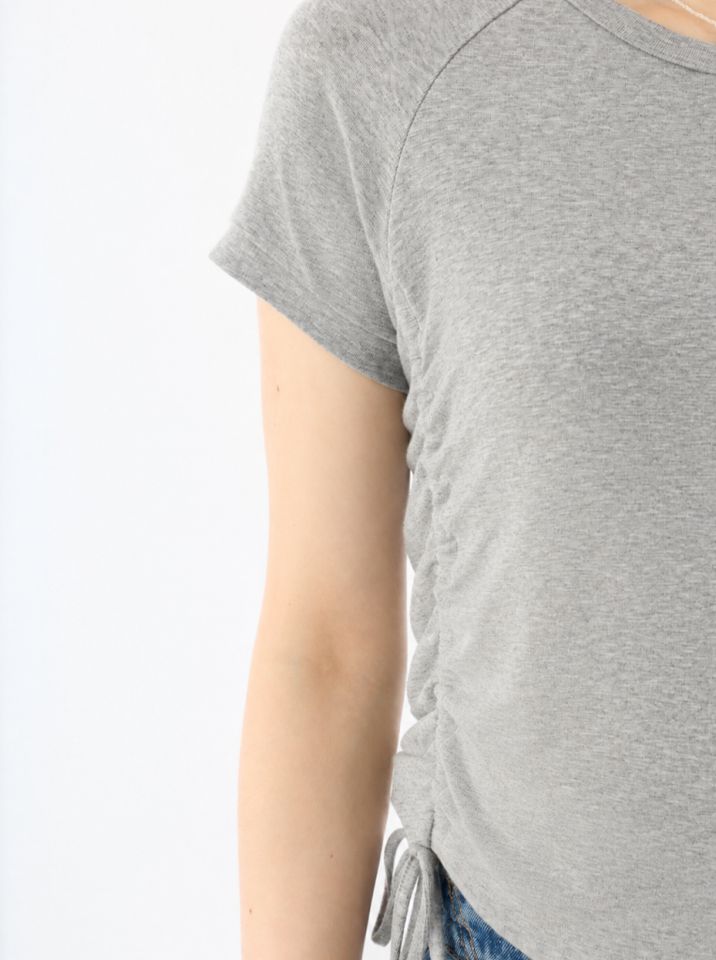 Ruched Side Drawstring T-Shirt