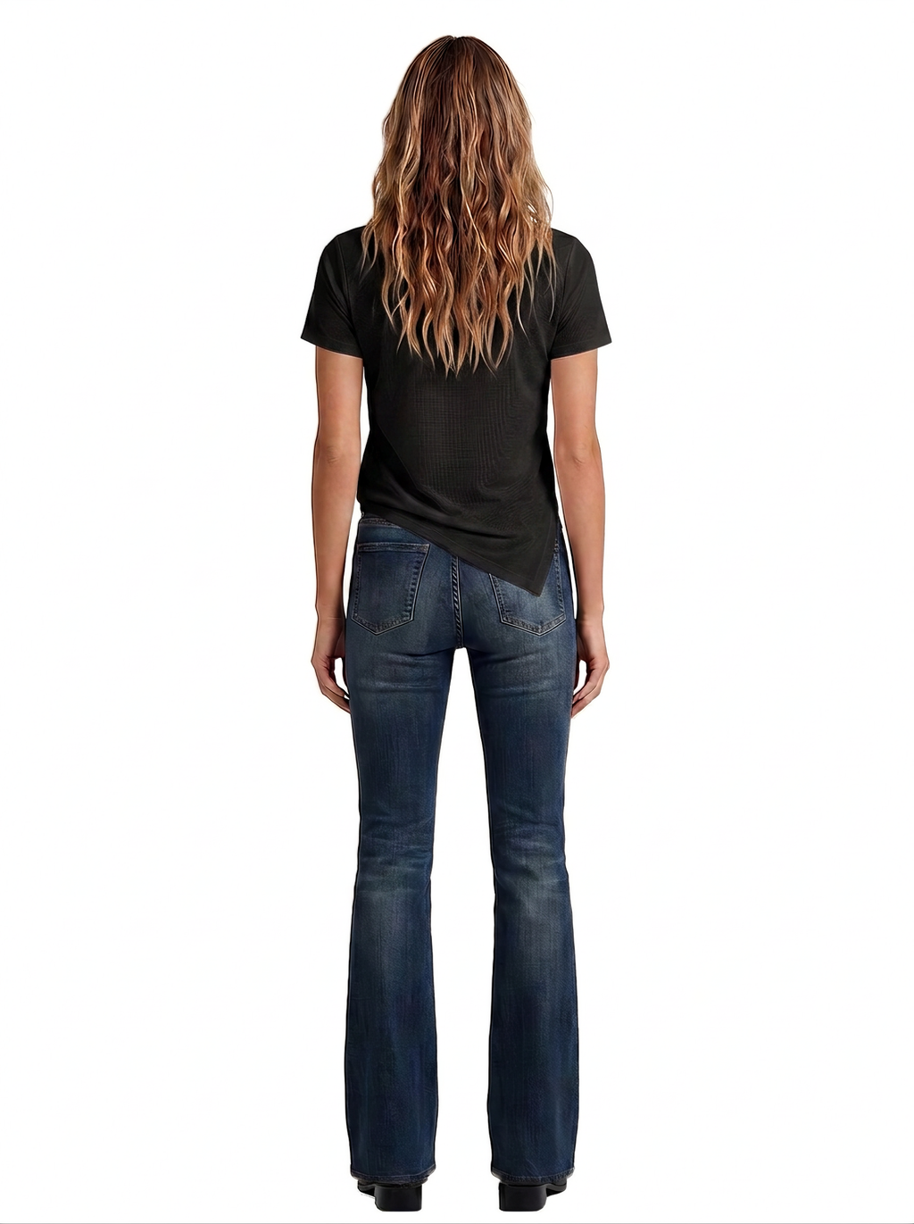 Rhinestone Side Twist Crew Neck Tee