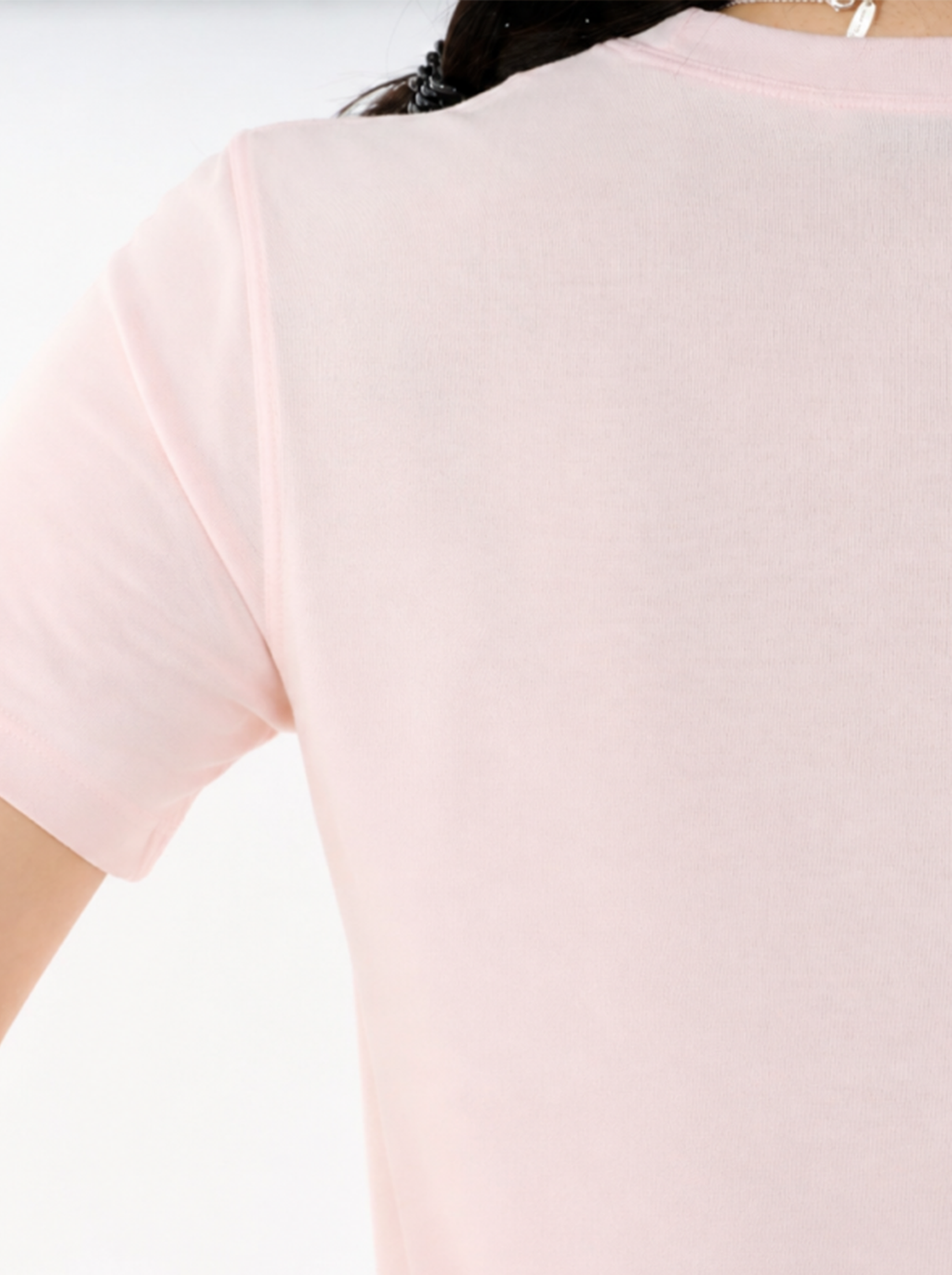 Rhinestone Side Twist Crew Neck Tee