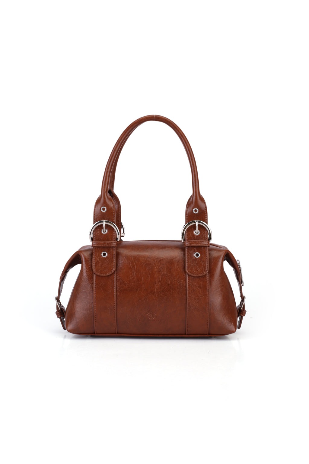 Satchel Handbag with Silver Chain and RR Logo Detail