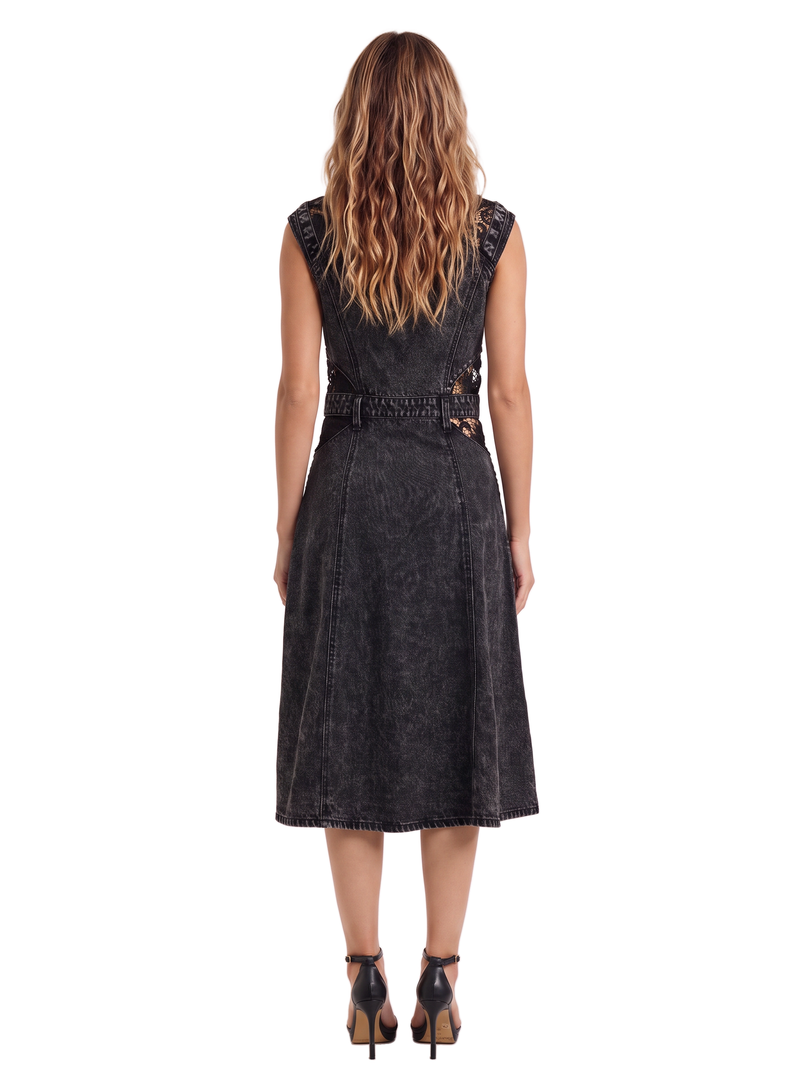 Crystal Stud Sleeveless Maxi Dress
