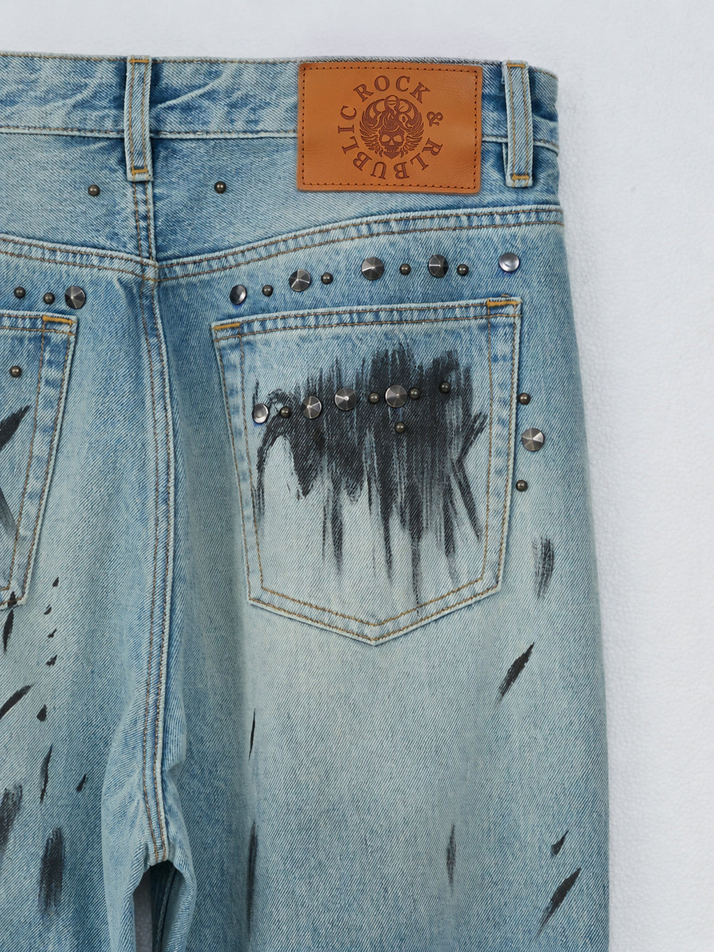 Cade Rock Graffiti Wide Leg Jean