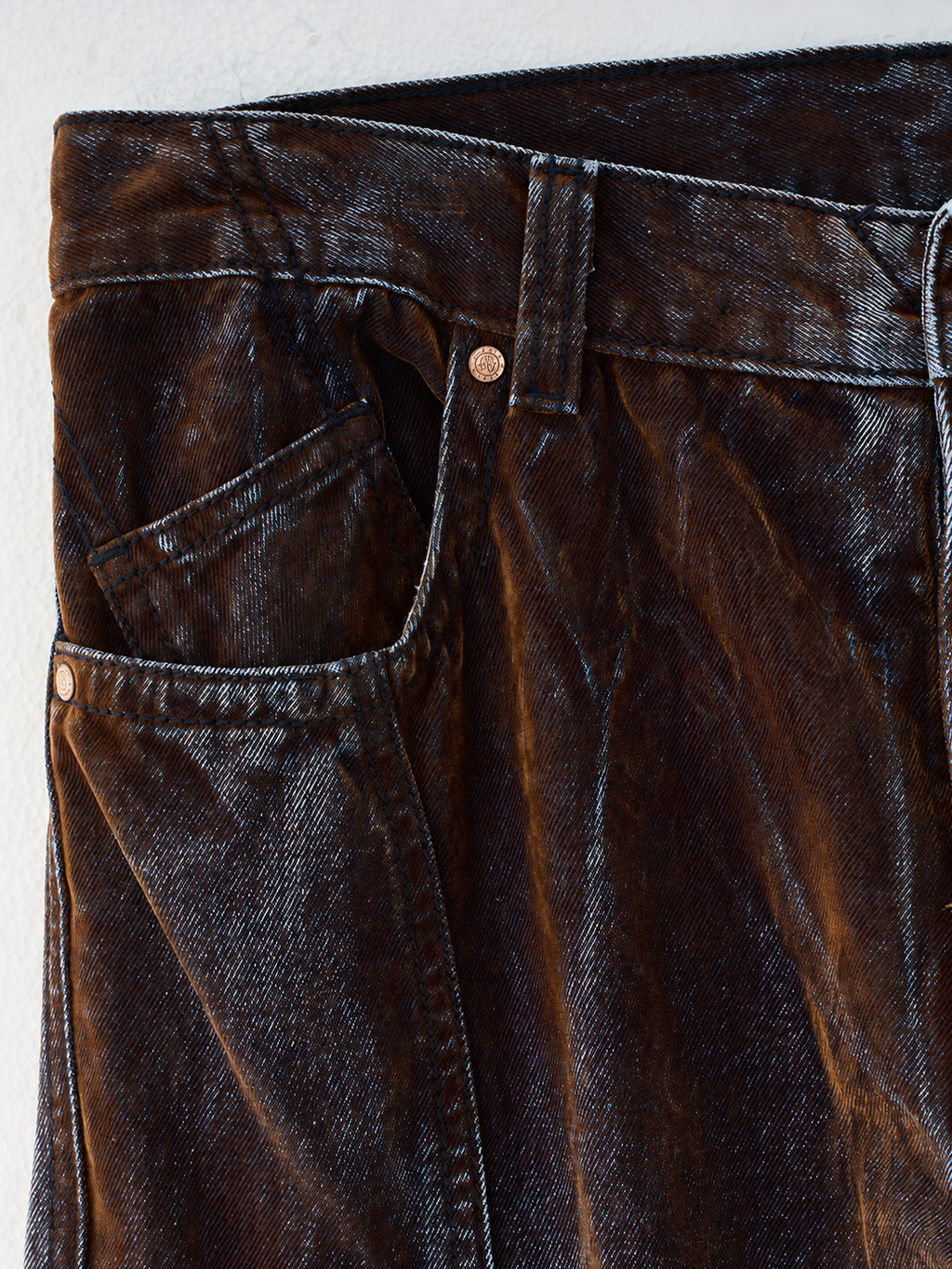 Cade Crackle Wash Wide Leg Jean