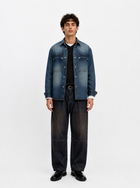 Rowan Embossed R Barrel Leg Jean