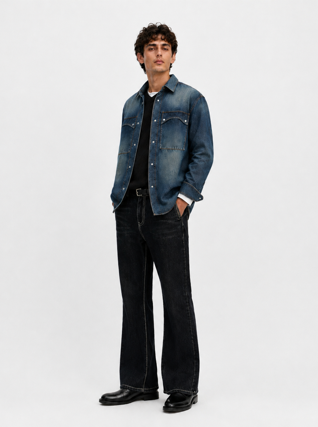 Henlee Studded Hem Bootcut Jean