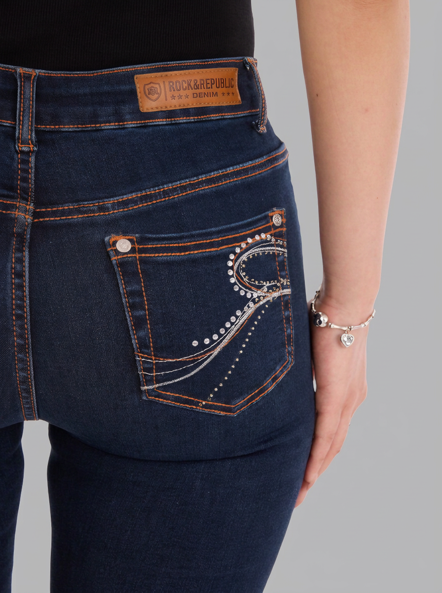 Berlin Rhinestone R Skinny Jean
