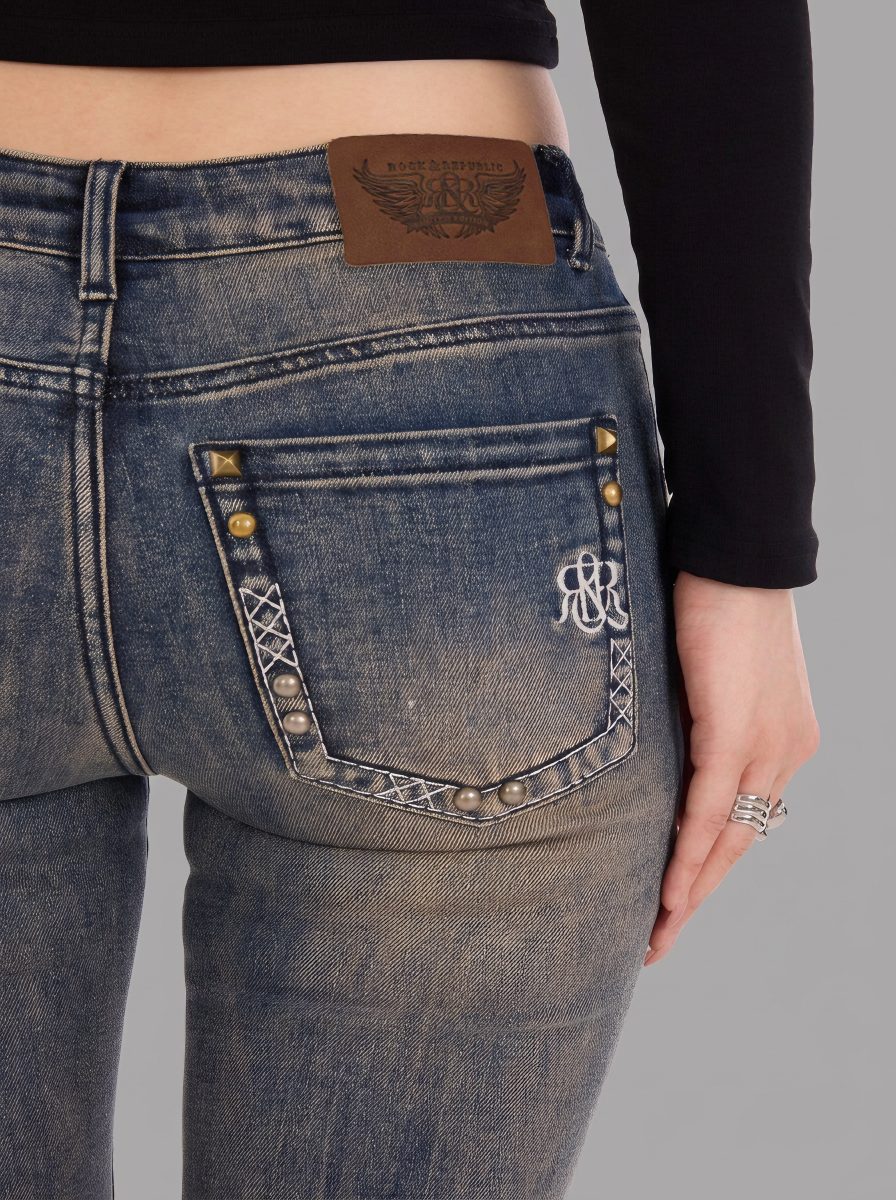Fever Gold Stud Bootcut Jean