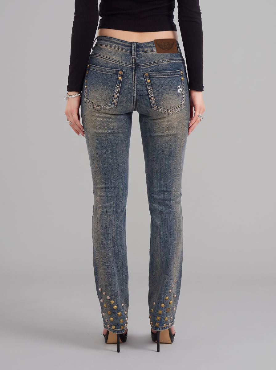 Fever Gold Stud Bootcut Jean