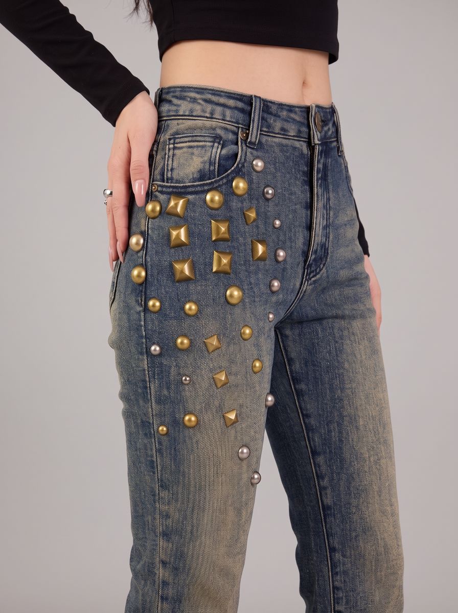 Fever Gold Stud Bootcut Jean
