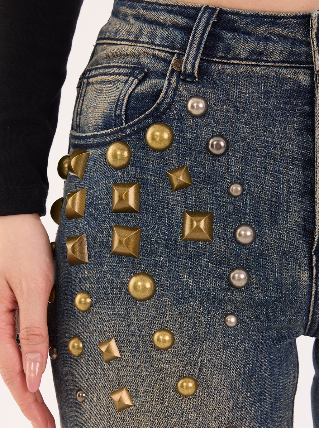 Fever Gold Stud Bootcut Jean