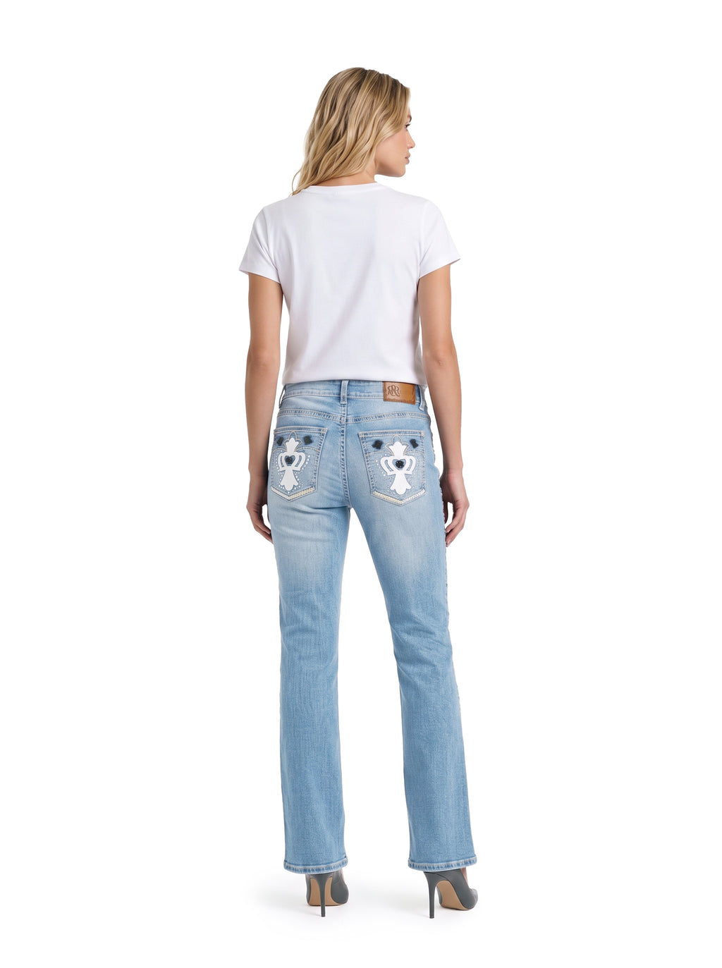 Kendall Paisley Foil Print Wide Leg Jean
