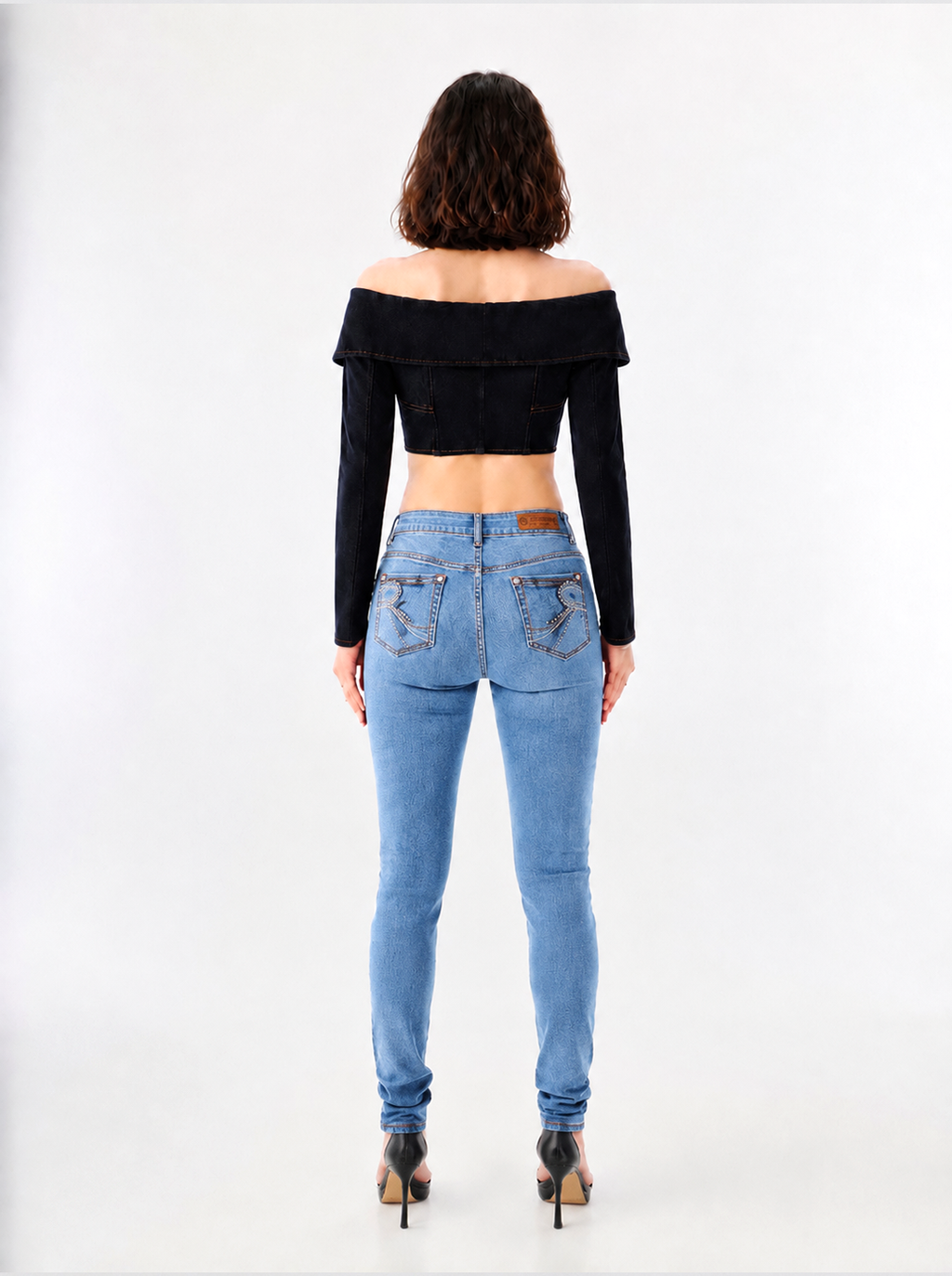 Berlin Rhinestone R Skinny Jean