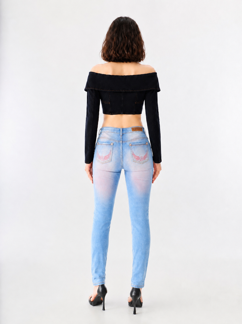 Kaia Pink Ombre Straight Jean
