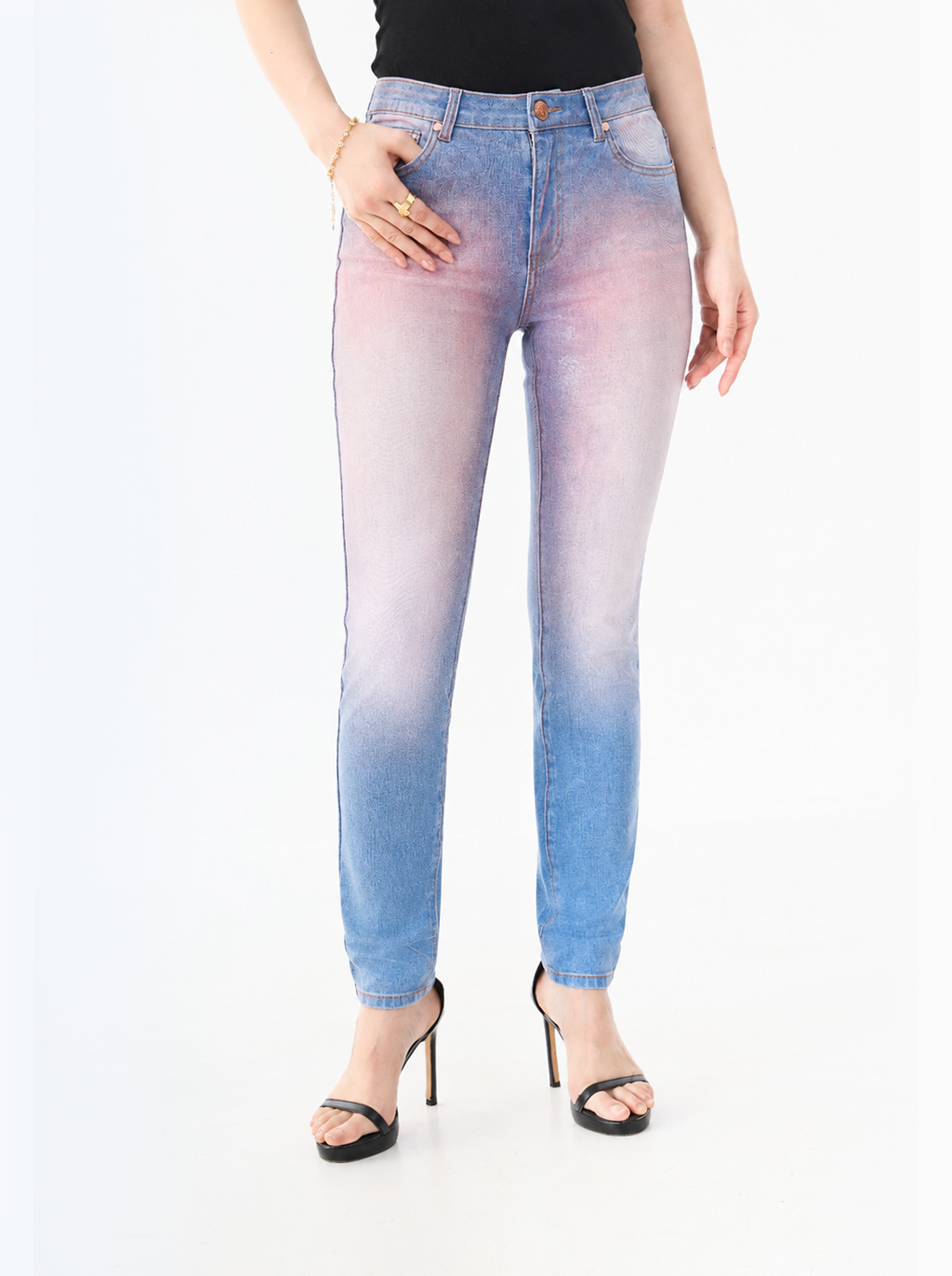 Kaia Pink Ombre Straight Jean