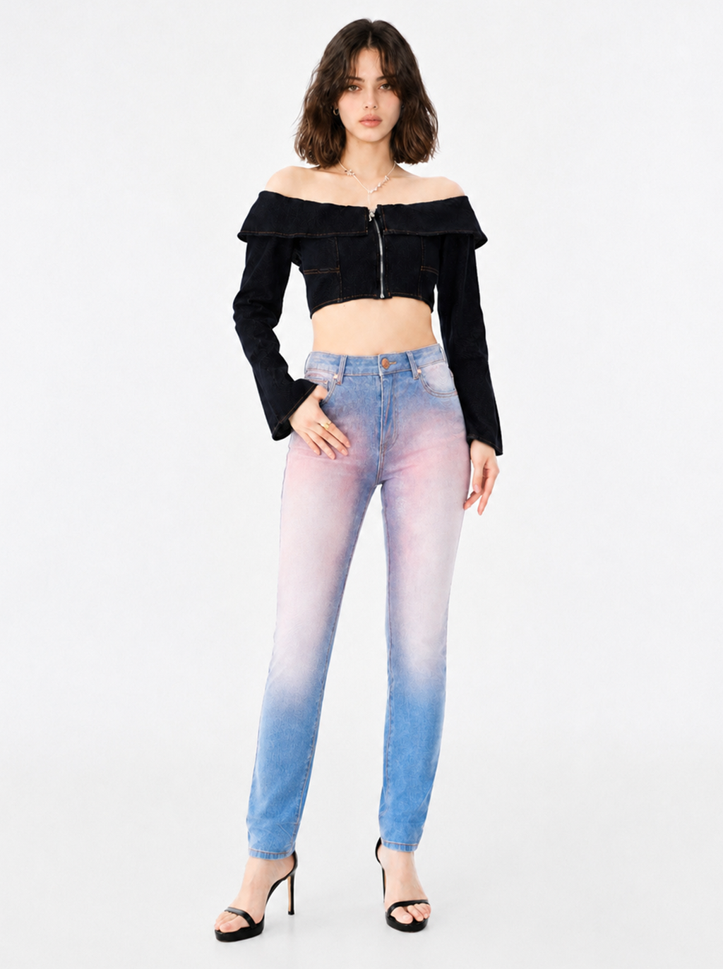 Kaia Pink Ombre Straight Jean