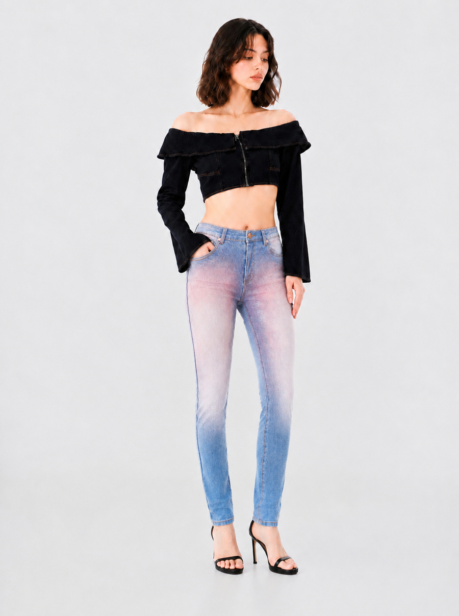 Kaia Pink Ombre Straight Jean