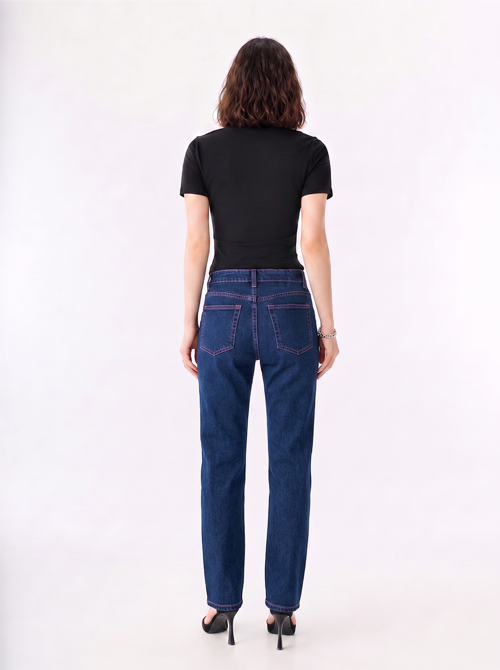 Kaia Red Slash Straight Jean