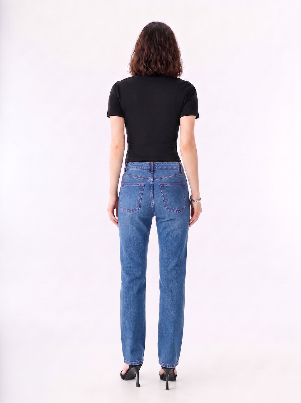 Kaia Red Slash Straight Jean