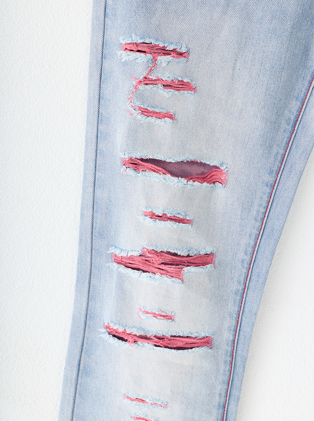 Kaia Red Slash Straight Jean