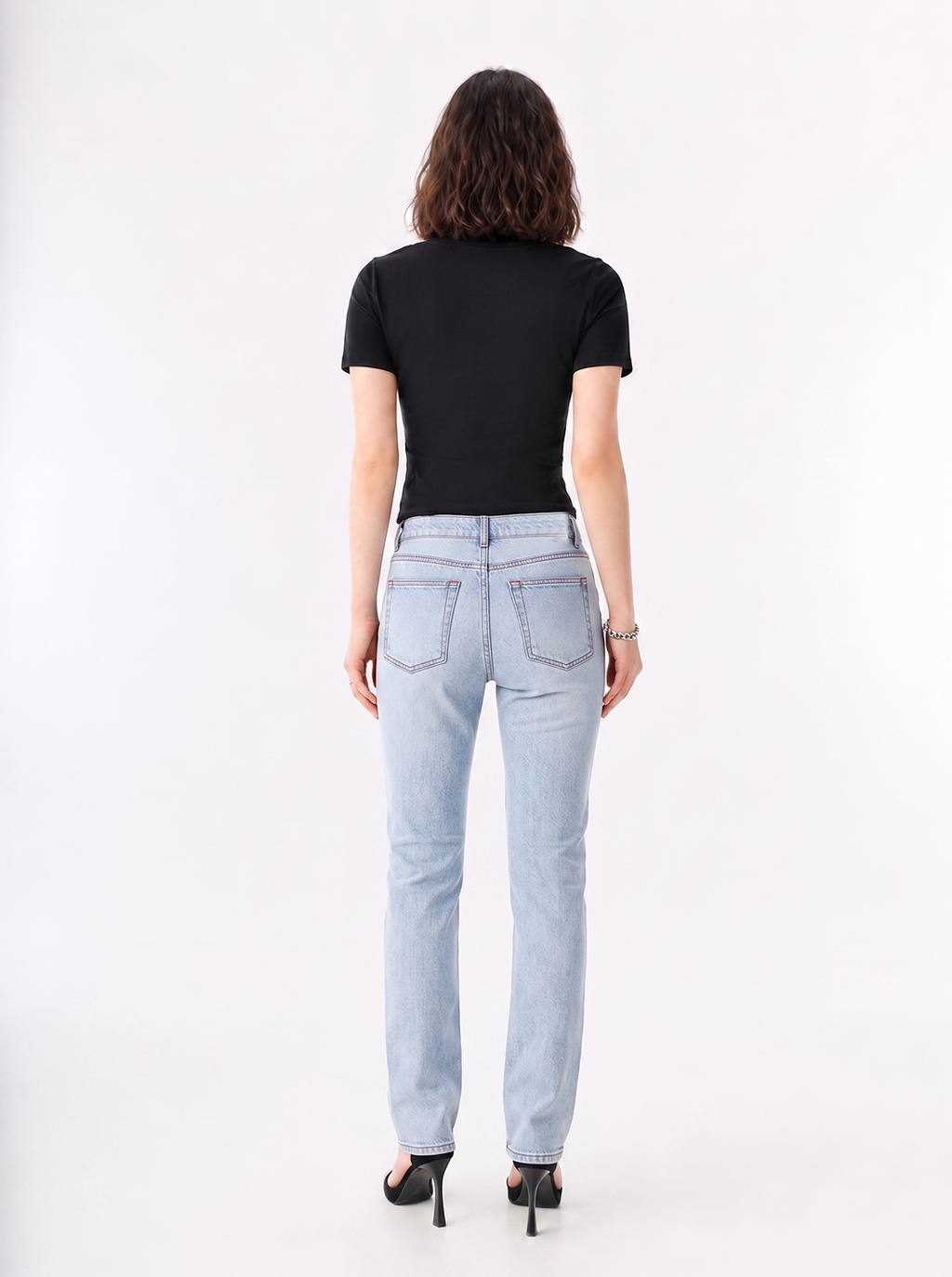 Kaia Red Slash Straight Jean