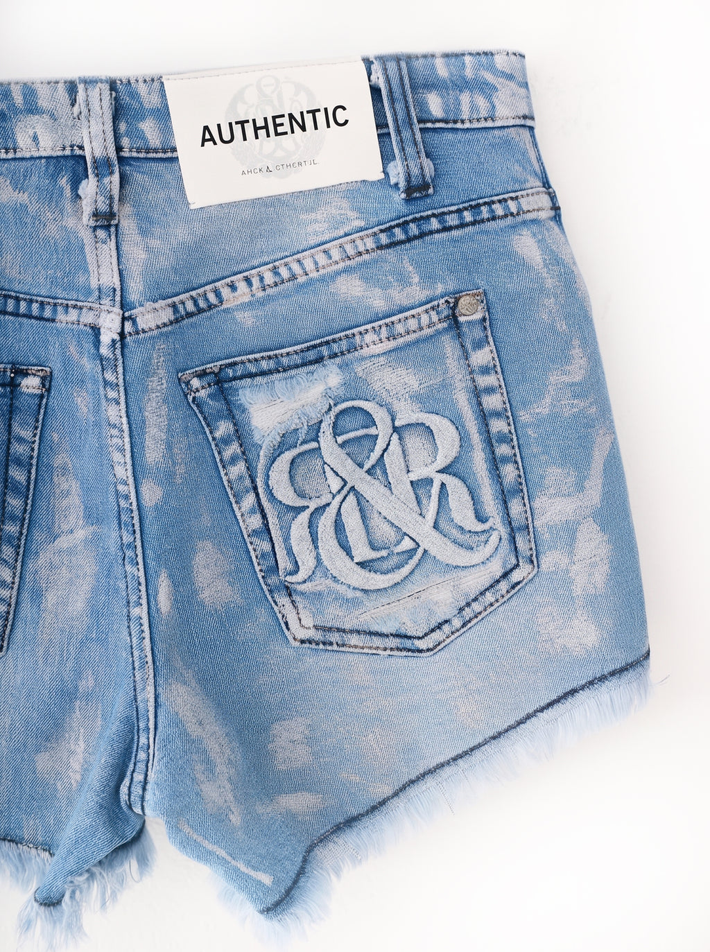 Stella Cloud Wash Distressed Denim Short