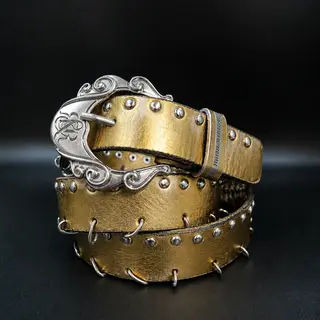 Studded Whipstitch Belt