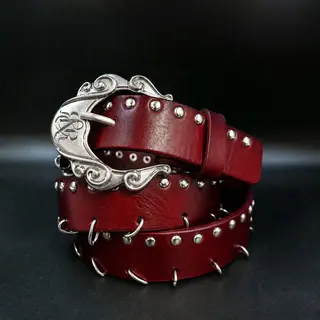 Studded Whipstitch Belt